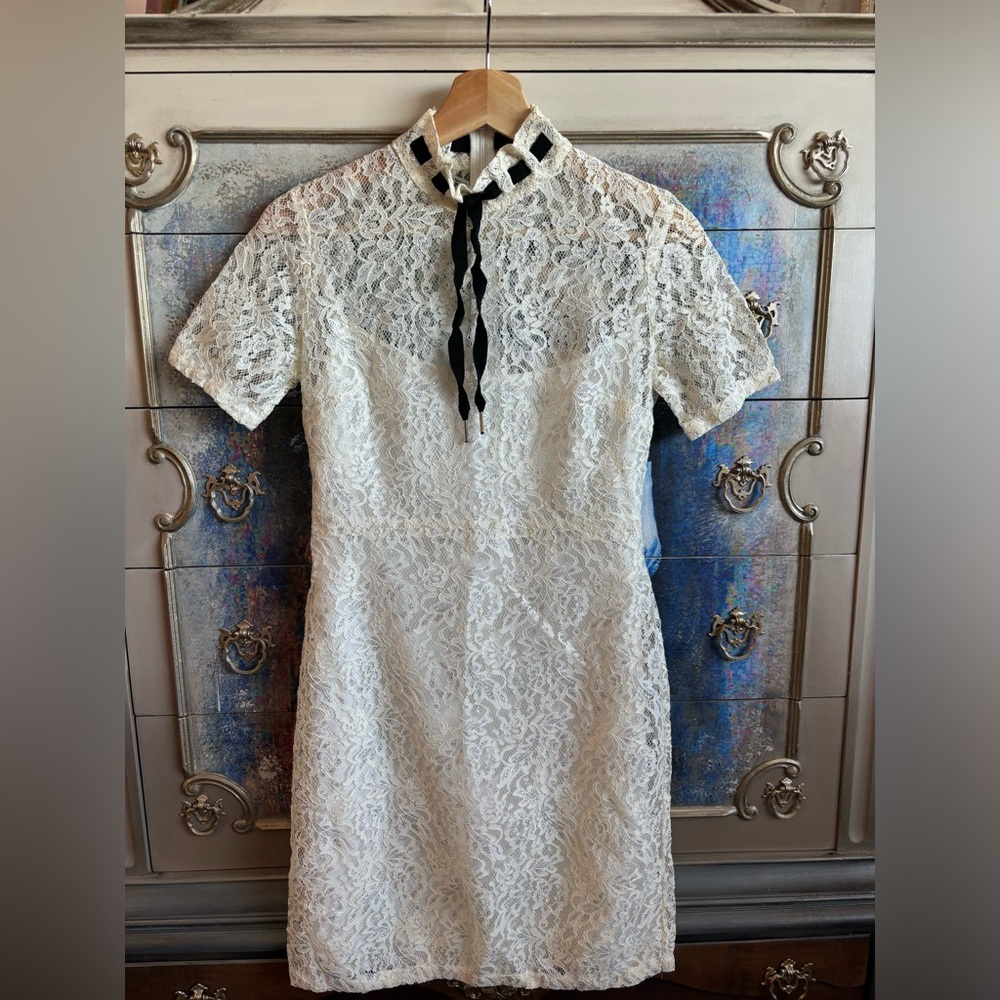 🤍 Sandro Paris Elegant White Lace Dress